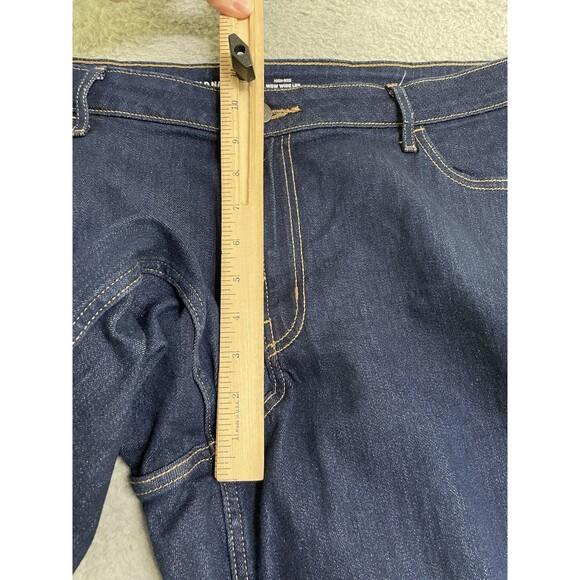 Old Navy Womens Jeans Wow Flare Denim Blue Dark Rinse High Rise Boho 20 - Picture 9 of 9